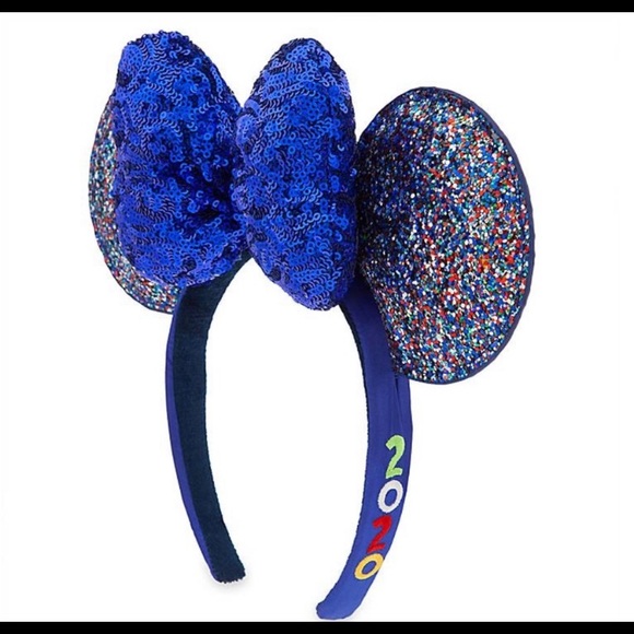 Disney World Parks blue sparkle ears 2020 - Picture 1 of 3